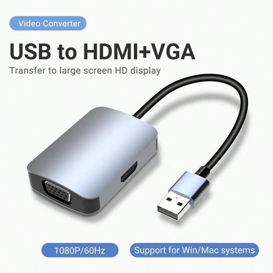 1080P USB 3.0 to HDMI-Compatible Converter Multi Display Graphic Adapter for PC Laptop Projector HDTV External Video Card