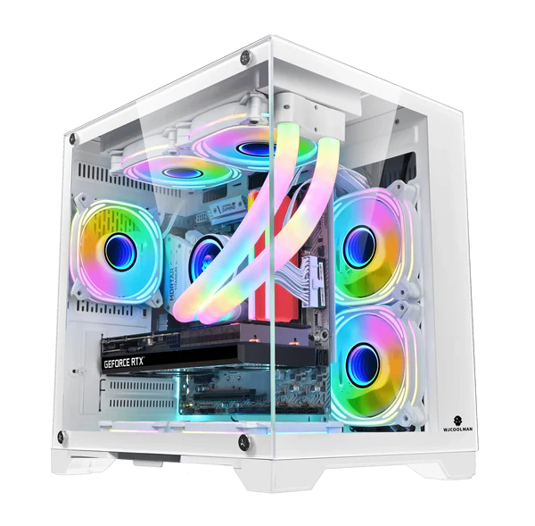 WJCOOLMAN GYZ MINI Gaming Computer case with ARGB Fan X 5