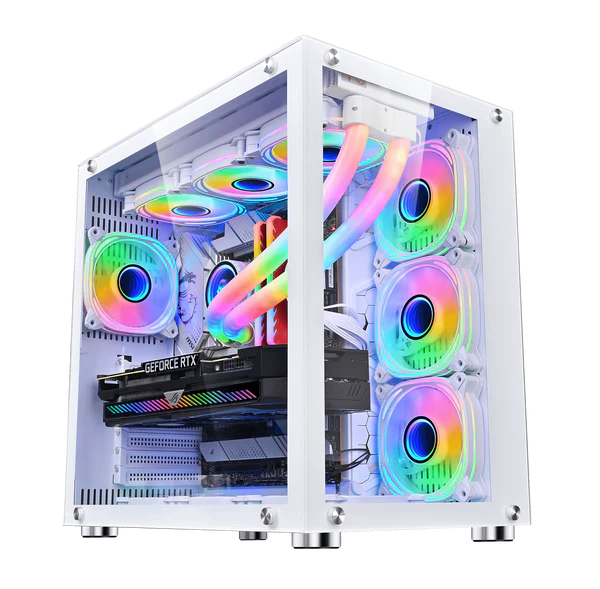WJCOOLMAN Robin Gaming Computer Case With Six Preinstalled ARGB Fans