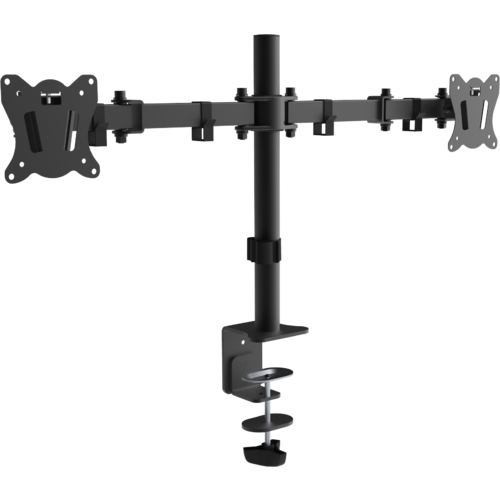 Full Motion Dual Monitor Desk Mount for 13"-27" Monitors