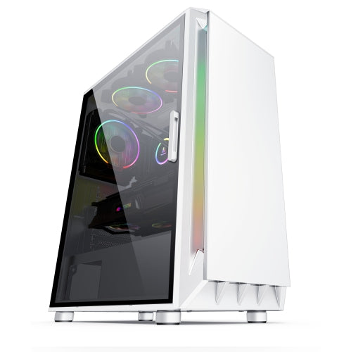 Segotep Gank 5 Gaming Computer case Support ATX, Micro-ATX, Mini-ITX Mid Case.Tempered Glass Side Panel